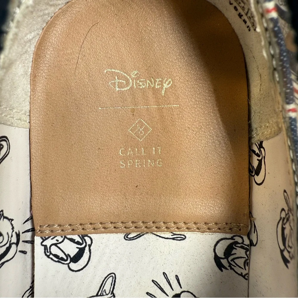RARE Disney Call It Spring Donald Duck Platform Sneakers - Y2K Nautical Stripe